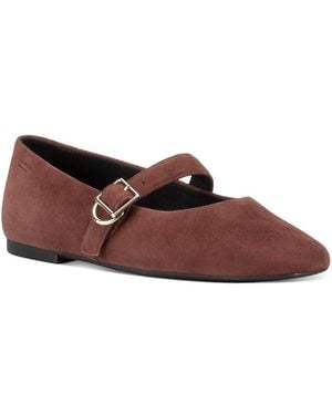 Vagabond Shoemakers Jolin Suede Mary Jane Ballet Flats - Brown