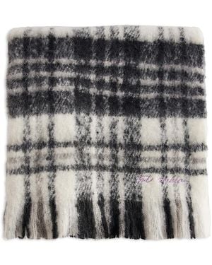 Ted Baker Chellis Checked Woven Scarf - Gray