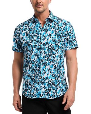 Robert Graham Pantanal Woven Short Sleeve Shirt - Blue