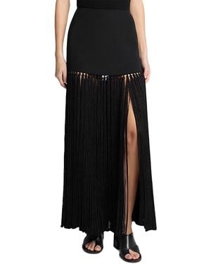 Michael Kors Wool Long Tassel Mini Skirt - Black