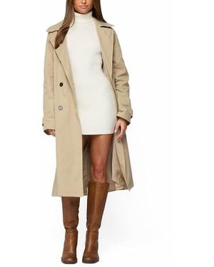 Edikted Amur Maxi Trench Coat - Natural