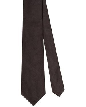 Robert Talbott Newman 7 Fold Solid Silk Necktie - Black