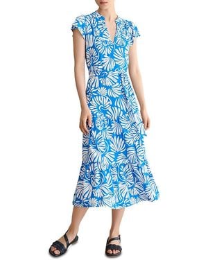Hobbs Nadine Tiered Dress - Blue