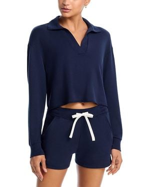 Splits59 Joan Fleece Polo Sweatshirt - Blue