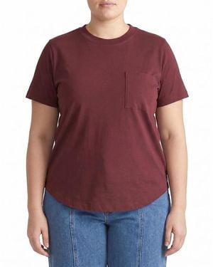 UNIVERSAL STANDARD Plus Garcon Tee - Red