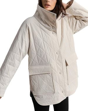 Rhone Monterey Quilted Funnel Neck Jacket - Natural