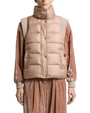 Peserico Water Repellent Microfiber Down Vest - Multicolor