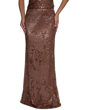 L'Agence Sequin Zeta Skirt - Brown