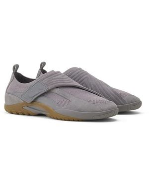 Lanvin Lnv1 Knit And Suede Sneakers - Gray