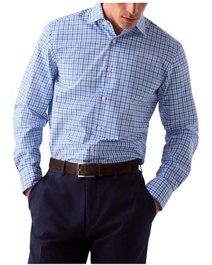 Robert Talbott Reynolds Bold Check Shirt - Blue
