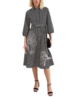 Phase Eight Corina Striped Dress - Gray