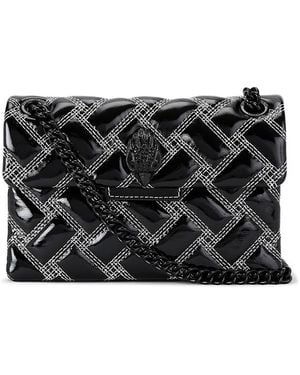 Kurt Geiger Mini Kensington Drench Contrast Stitching Crossbody Bag - Black