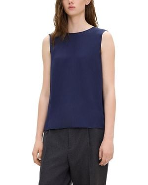 Theory Silk Sleeveless Top - Blue