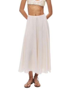 Nocturne Flowy High-Waisted Midi Skirt - Multicolor