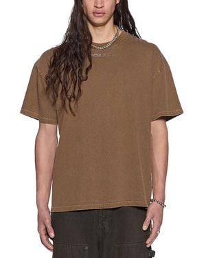 Ksubi Sott Ekcess Oversized Short Sleeve Logo Tee - Brown
