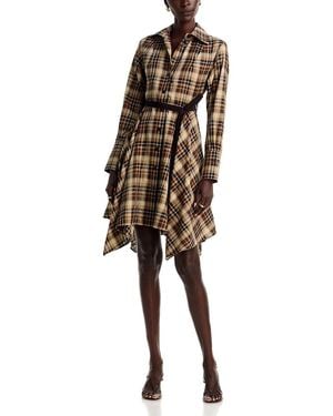 Patou Asymmetric Midi Shirt Dress - Natural