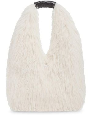 Apparis Colette Fringe Faux Fur Bag - White