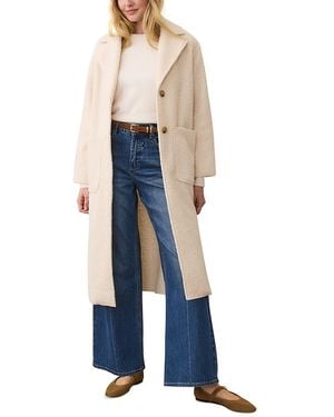 Marine Layer Colette Oversized Sherpa Topcoat - Blue