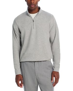 Peter Millar Crown Comfort Quarter Zip Pullover - Gray