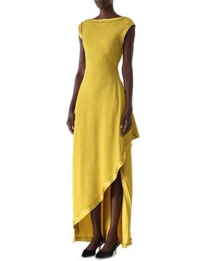 Jason Wu Asymmetrical Twill Dress - Metallic