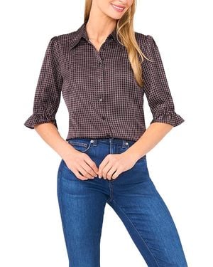 Cece Printed Blouse - Blue