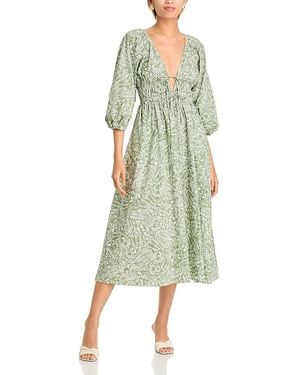 Wayf Leighton Midi Dress - Green
