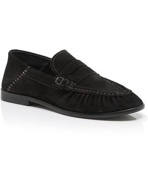 Free People Carry On Leather Loafers - Black