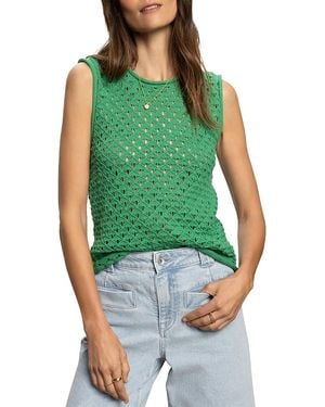Sanctuary Open Stitch Shell Sweater - Green