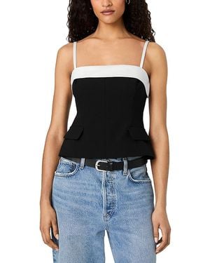 French Connection Azra X Carey Foldover Top - Black