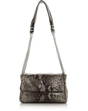 Rag & Bone Chelsea Python Embossed Leather Shoulder Bag - White