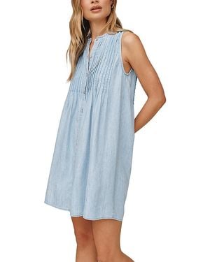Bella Dahl Sleeveless Pintuck Dress - Blue