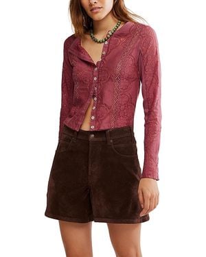 Free People Jae Lace Blouse - Red
