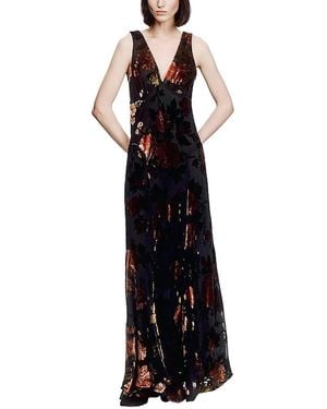 Anna Sui Folia Devore Maxi Dress - Black