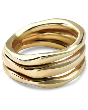 Ippolita 18K Glamazon Triple Band Squiggle Ring - Metallic