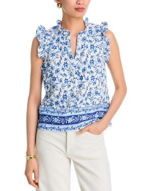 Aqua Ruffled Top - Blue