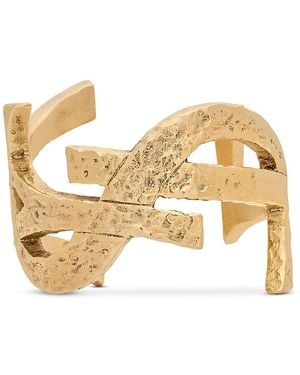 Saint Laurent Cassandre Cuff - Metallic