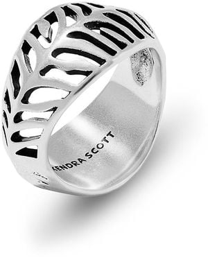 Kendra Scott Mikki Tiger Stripe Openwork Band Ring - Gray