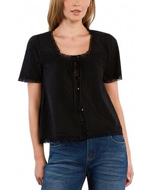 Billy T Juliet Cottage Lace Top - Black