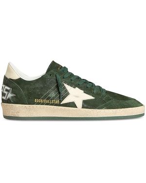 Golden Goose Ballstar Suede Upper Sneakers - Green
