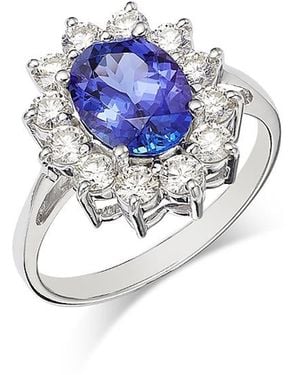 Bloomingdale's Fine Collection Tanzanite & Diamond Ring - Blue