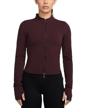 Nike Mock Neck Long Sleeve Zip Front Jacket - Purple