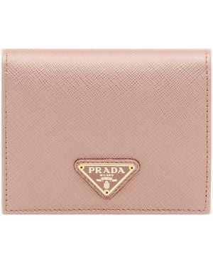 Prada Small Saffiano Leather Wallet - Pink