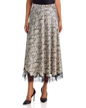 Cinq À Sept Naretta Trompe L'Oeil Lace Skirt - Multicolor
