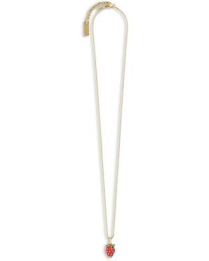 Saint Laurent Strawberry Necklace - White