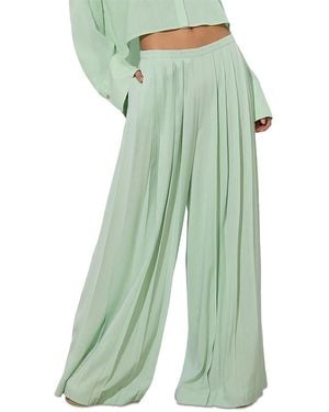 Alice + Olivia Jenna Pleated Pull On Pant - Green