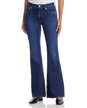 Rag & Bone Miramar Dahlia Mid Rise Kick Flare Jeans - Blue