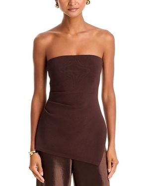 Lucy Paris Jeanie Strapless Asymmetric Top - Purple