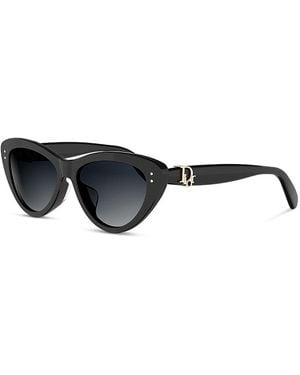 Dior Oblique Cat Eye Sunglasses, 56Mm - Black