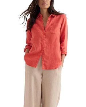 Seasalt Cornwall Hazel Branch Linen Shirt - Red