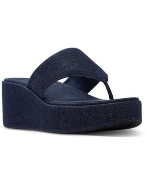 Fitflop Asi Platform Wedge Sandals - Blue